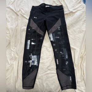Under Armour Black and Gray Capri Leggings